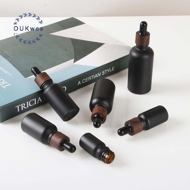 OUKwca Frosted Glass Dropper Chai Thủy Tinh Sáng Rỗng Nhỏ Giọt tte Chai Nắp Nhựa Cho Tinh Dầu Serum 