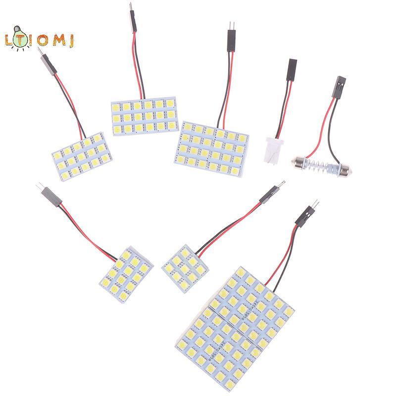 [LTIOMJ] Nội thất ô tô 5050 đèn led trắng bảng đèn smd t10 festoon vòm ba9s 12v 5w