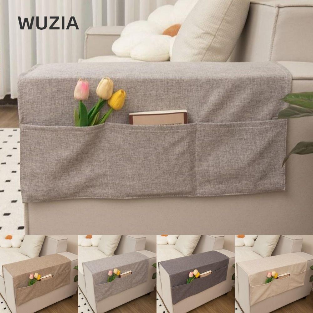 Túi đựng tay ghế sofa WUZIA, Bộ sắp xếp tay vịn ghế sofa chống bụi bằng vải Polyester, Vỏ bọc bên gh