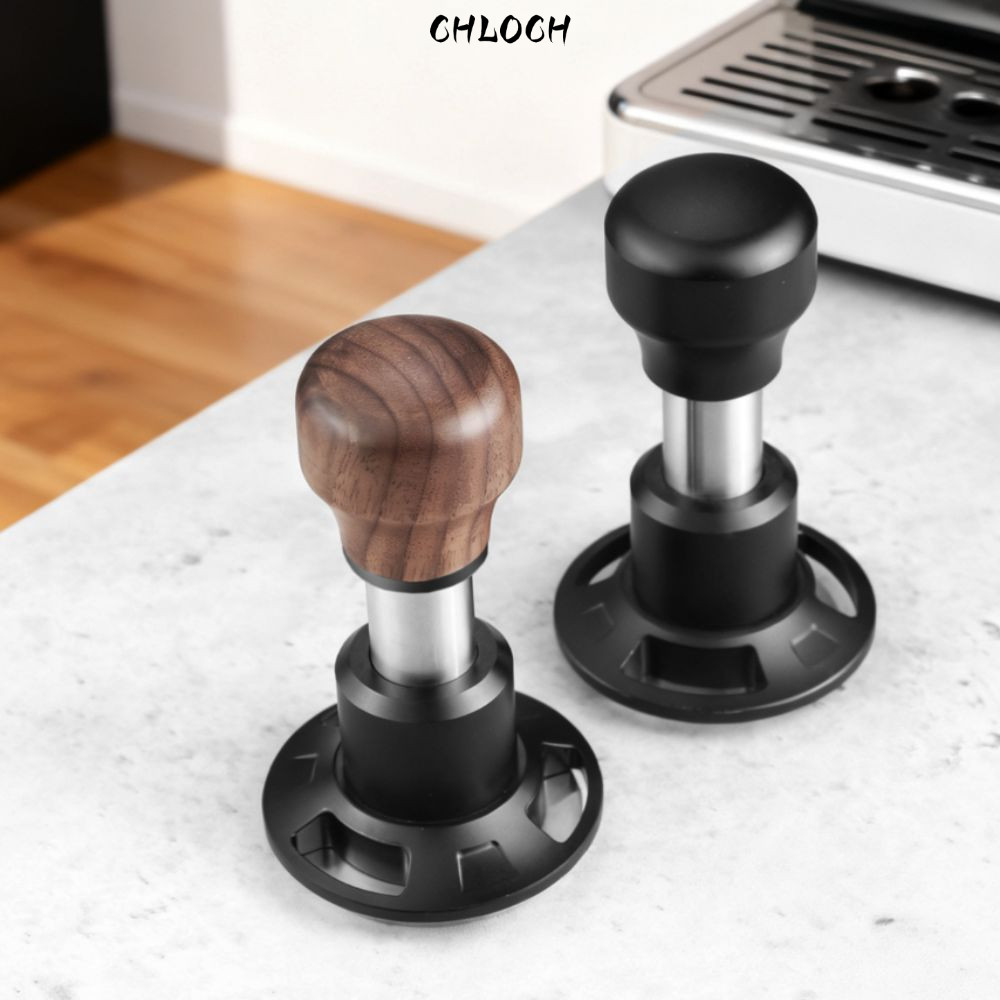 CHLOCH Espresso Tamper, Tamper cà phê nạp lò xo bằng thép không gỉ áp suất không đổi, 58,5mm 53mm 51