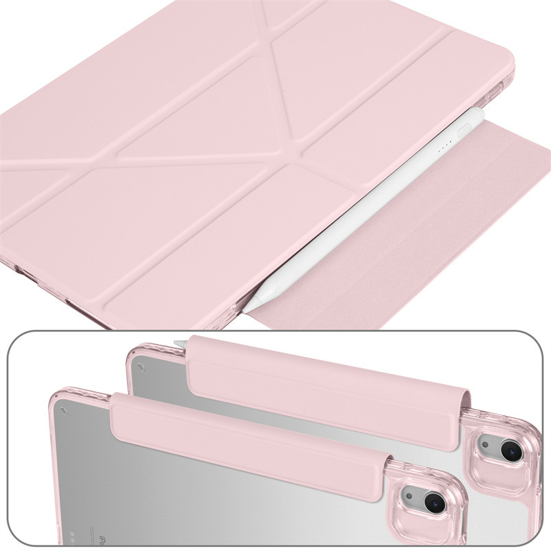Funda Cho iPad Air 11 Ốp Lưng Thông Minh Gấp Da Acrylic Trong Suốt Cứng Từ Tính Cho Coque iPad Air 5