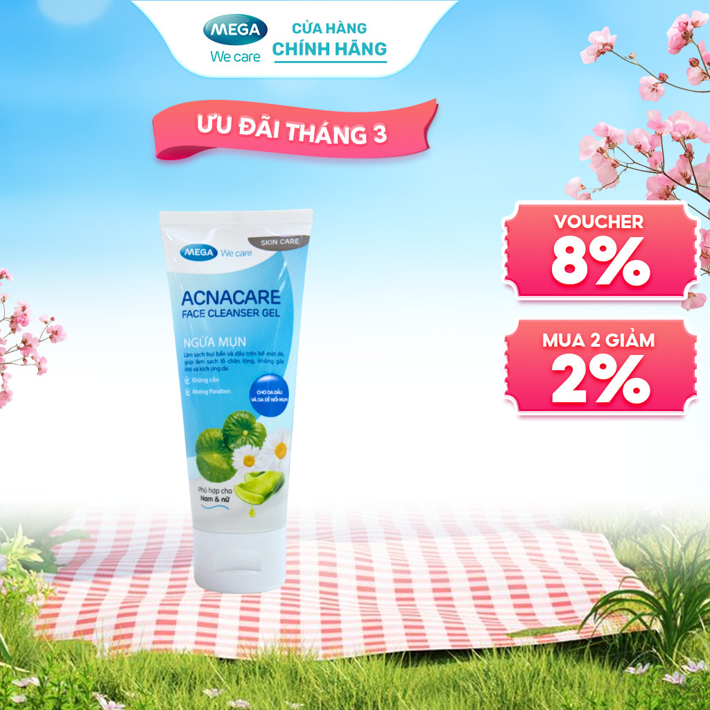 Gel rửa mặt dịu nhẹ làm sạch da dầu và da dễ nổi mụn – Acnacare Face Cleanser Gel – Tuýp 75g
