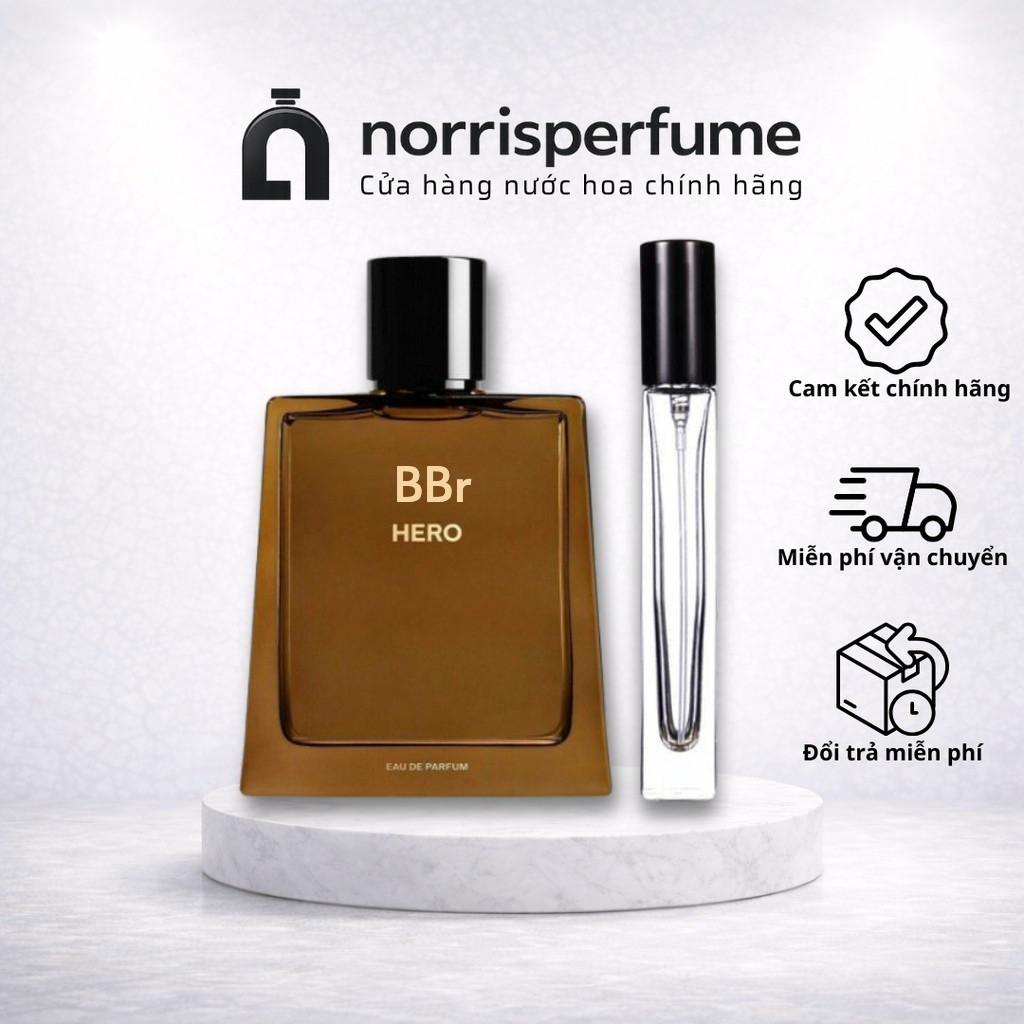 [Chính hãng] Nước Hoa Nam Chiết 10ml BBr Hero EDP – Hương Gỗ Tuyết Tùng Ấm Áp, Nam Tính Hiện Đại