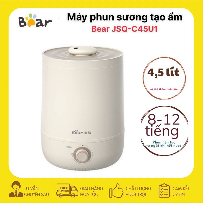 Máy phun sương bù ẩm máy khuếch tán tinh dầu Bear JSQ-C45U1 tạo độ ẩm phòng bảo hành 12 tháng ..