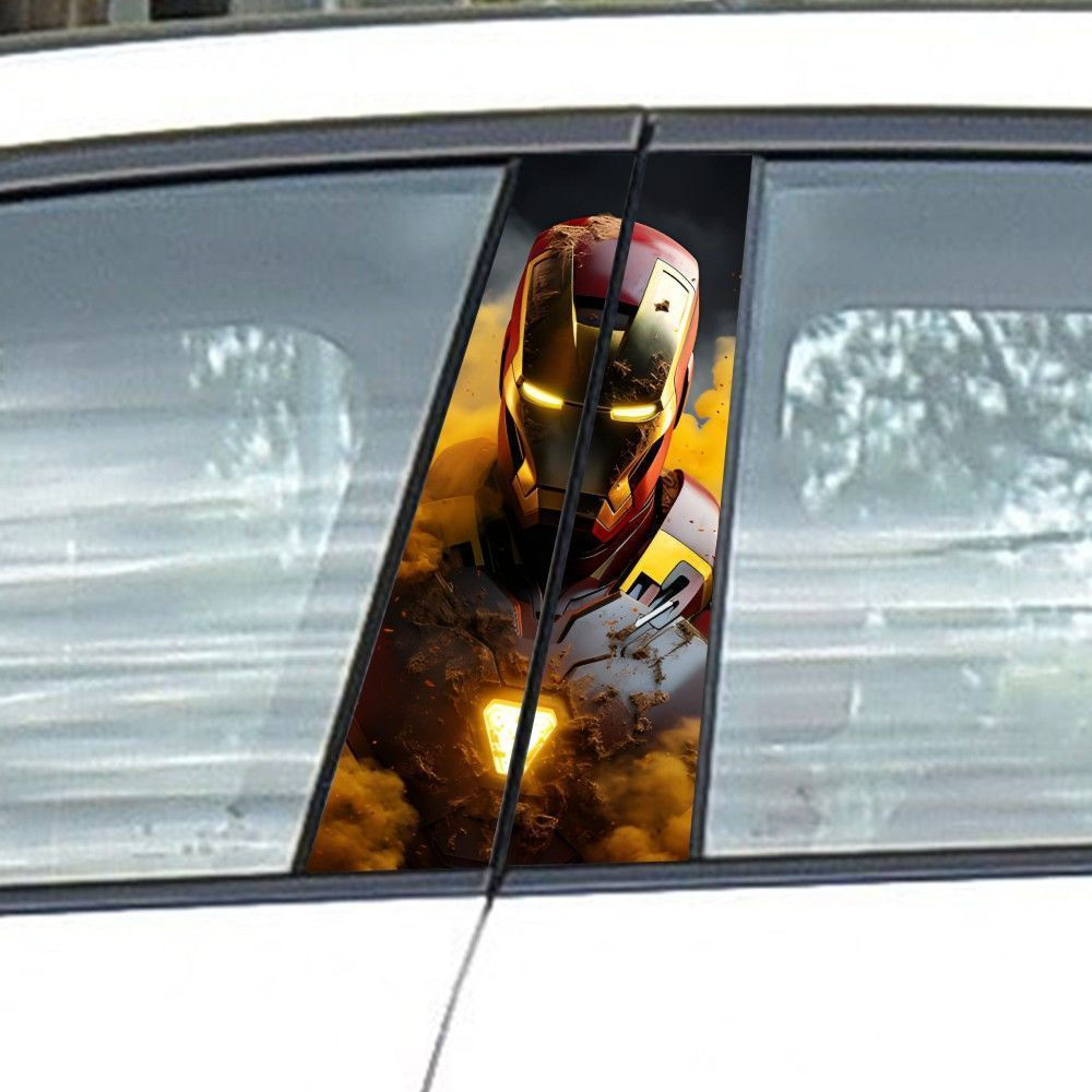 New Product#Car center pillar sticker with personalized creativity B Column protective film, Fortune