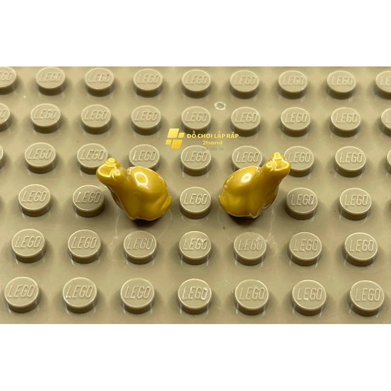 Đồ chơi lắp ráp chính hãng - Combo 3 con Ếch màu vàng gold  - thú mini, thú city pearl gold frog ID: