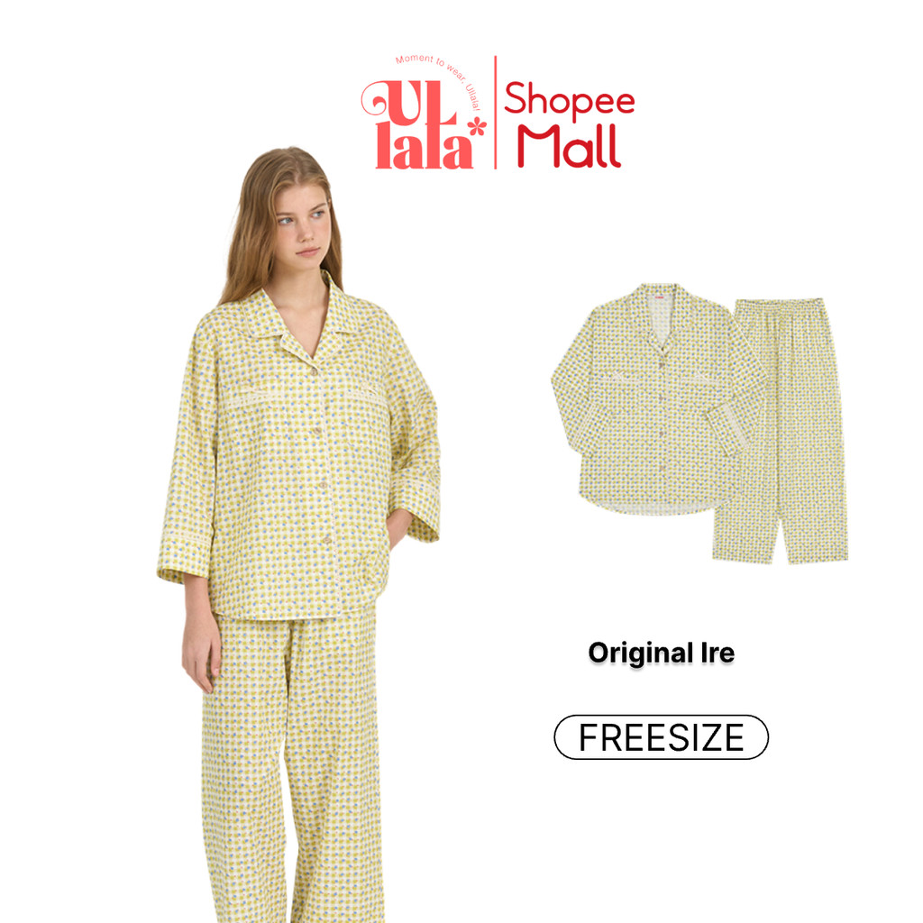 Ullala Pajamas Ire Bộ ngủ mặc nhà nữ dài tay Freesize
