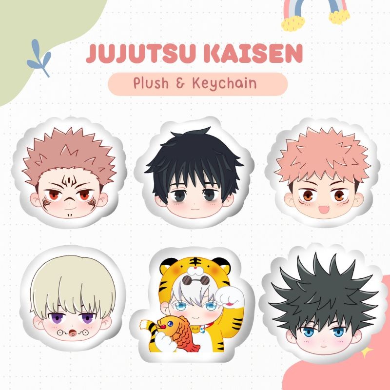 Jujutsu Kaisen Plush Keychain Doll Lucu Anime Ryomen Sukuna Yuta Okkotsu Yuji Itadori Inumaki Toge S