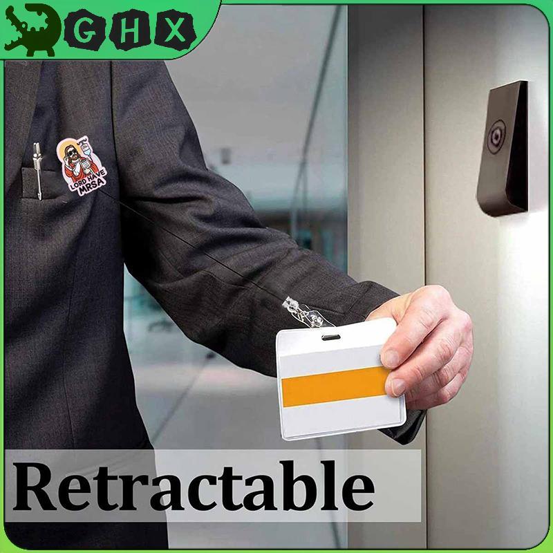 GHX Lord Have MRSA Funny Nurse Badge Reel, Hộp đựng huy hiệu y tế ID có thể thu vào dễ thương, Thẻ t