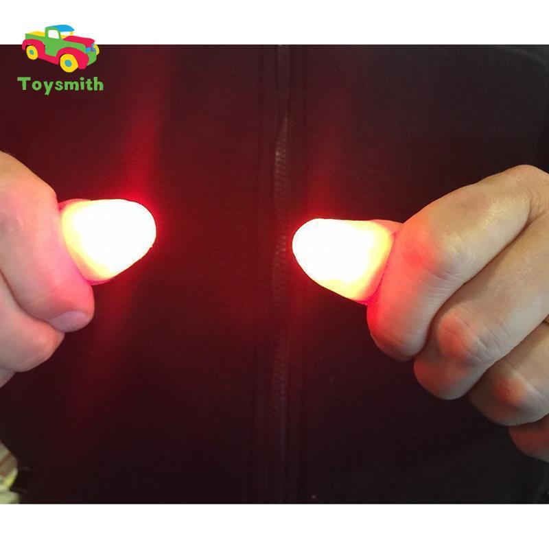 2 Chiếc Magic Light Up Finger Fingers LED Tricks Thumb Props Magic Light Up Finger Finger Toy Finger