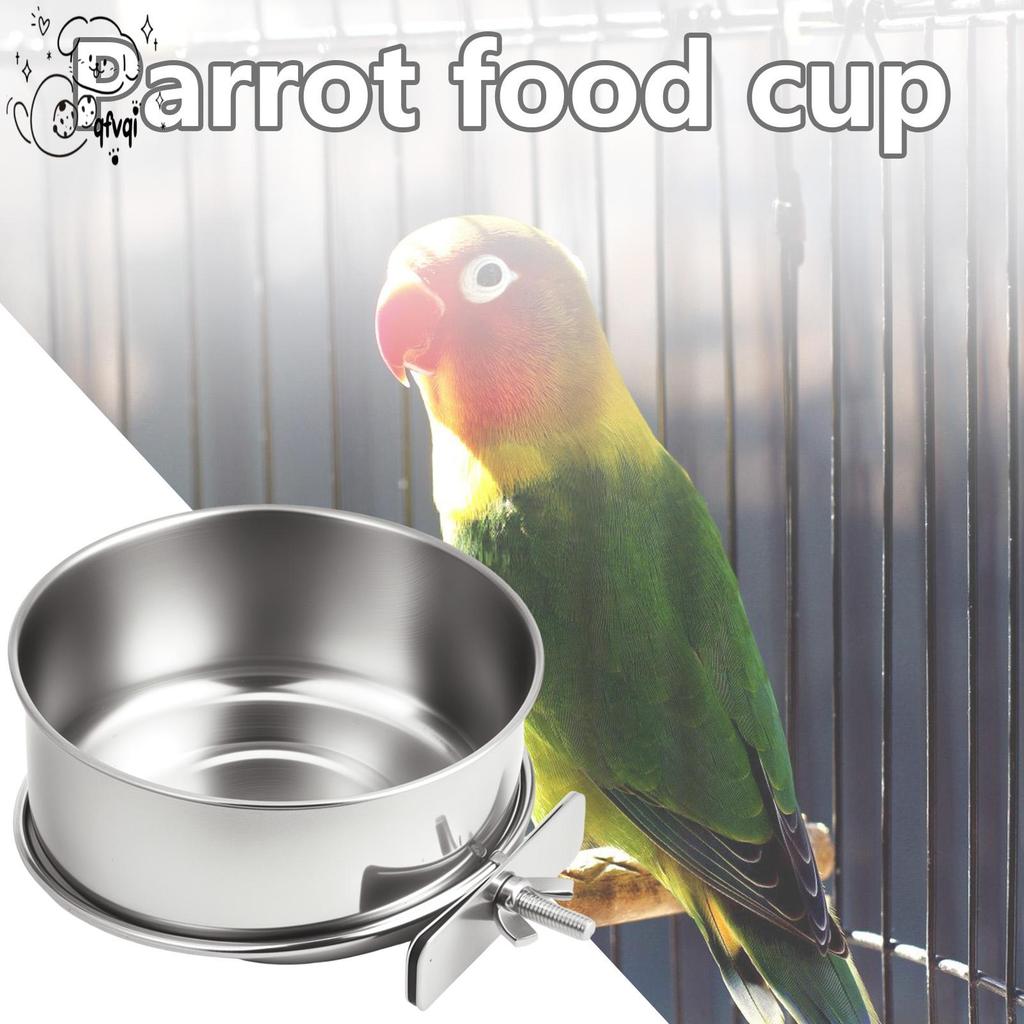Bát ăn cho chim bằng thép không gỉ Chống Nibble Hộp đựng chim ăn cho vẹt Cockatiels Finches