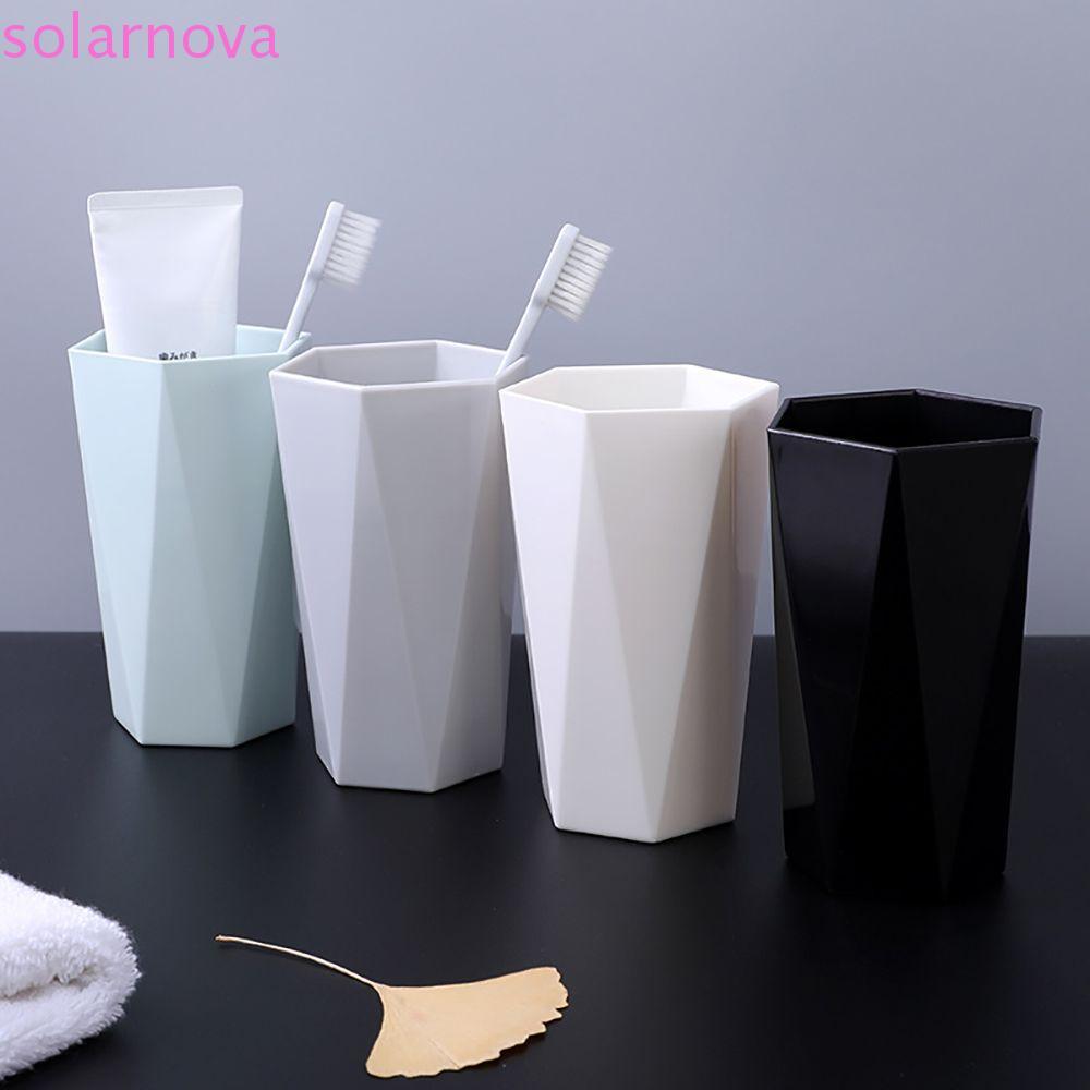 SOLARNOVA Phòng Tắm Tumblers Sữa Nhựa Khỏe Mạnh C0ffee Cốc Đồ Dùng Phòng Tắm Cốc Drinkware Bảo Quản 