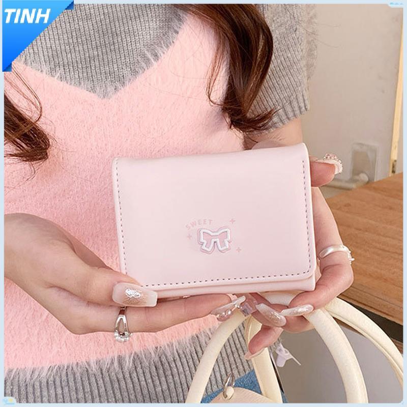 Minh thời trang và giản dị Hàn Quốc Bow Wallet Ngắn phụ nữ S Wallet Change Card Bag Hot