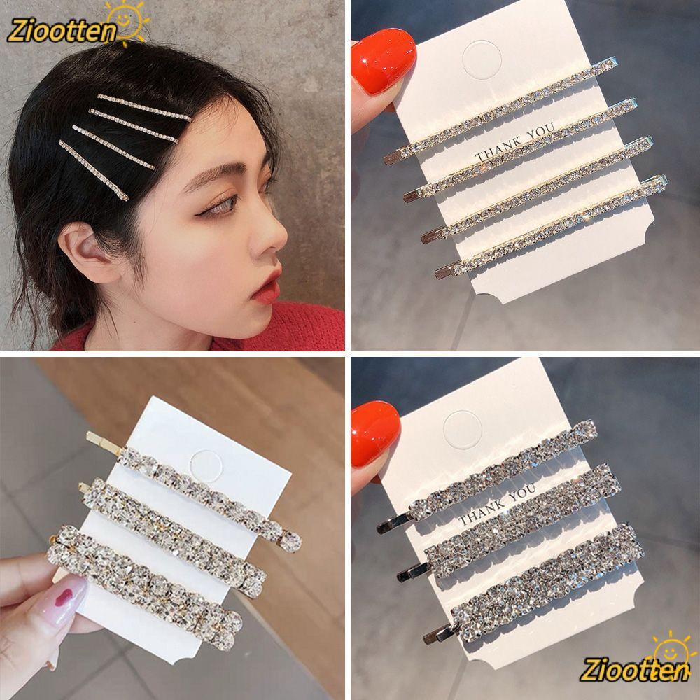 ZIOOTTEN Shining Crystal Barrettes Phụ kiện thời trang Bộ kẹp tóc Bingbing