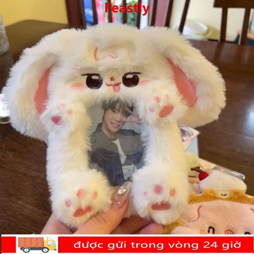 Thẻ Photocard FESTLY, Thỏ Tai Lớn / Border Collie Plush Photo Card Holder, Dễ Thương Đa Năng Thẻ Tay