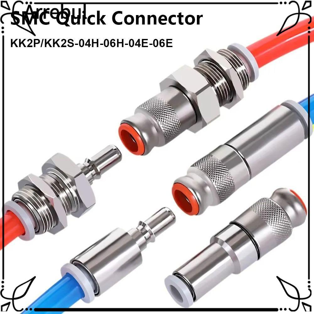 ARREBUL 1 Đầu nối nhanh khí quản, KK2P / KK2S-04H-06H-04E-06E-06E Ống PU Khớp nối nhanh, Ống nối ống