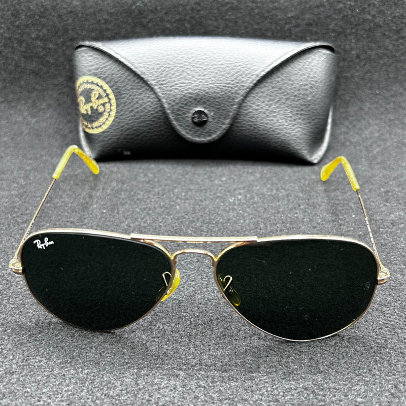 Kính râm Aviator R RB RB3025, Xanh lam, Tay thứ hai, Sản xuất tại Ý.