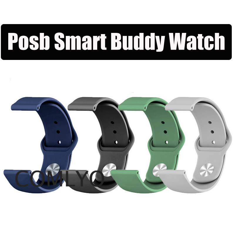 Thích hợp cho Posb Smart buddy Watch 2 3 5 Dây đeo đồng hồ thông minh Silicone Thể thao Nam Nữ Dây đ