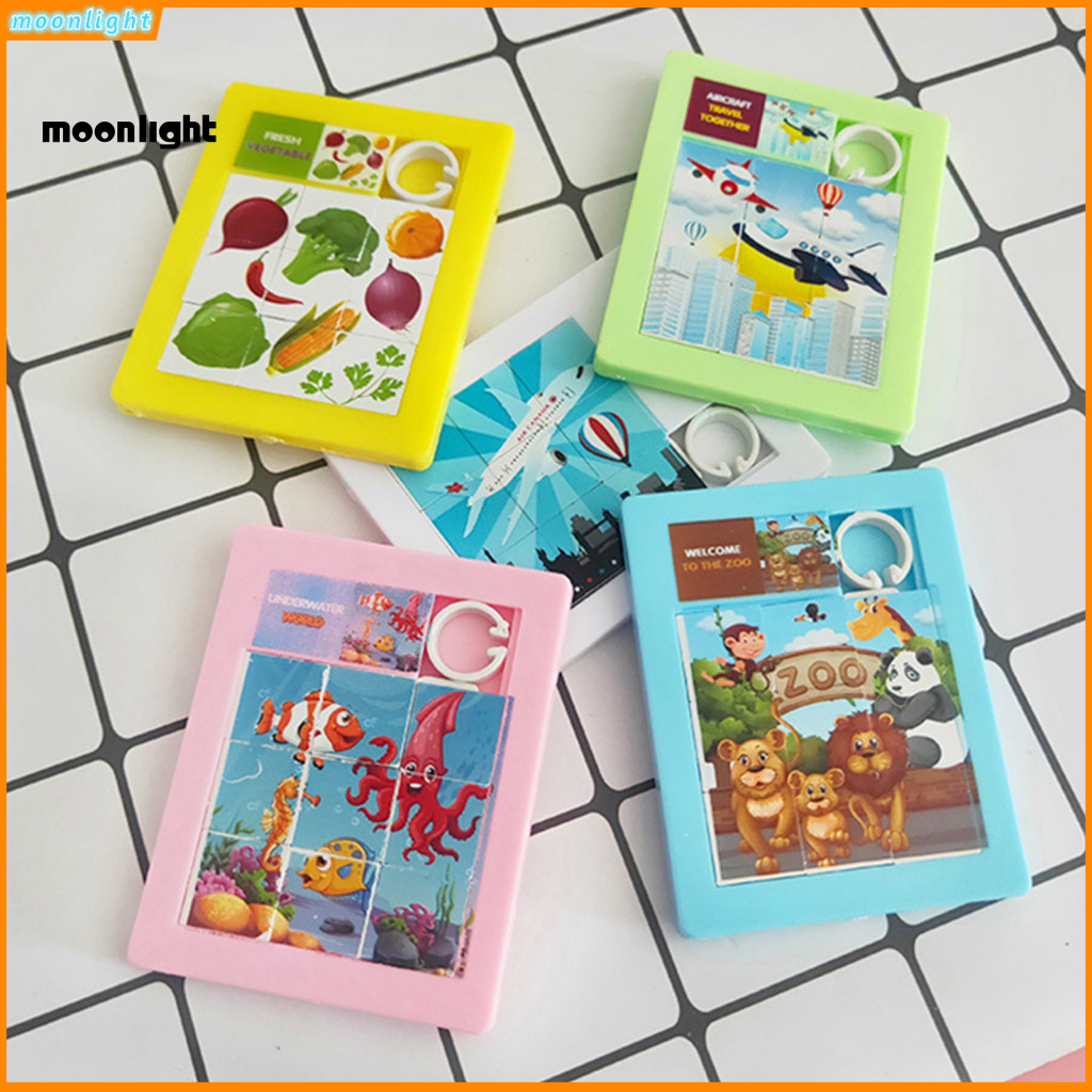 [MO] 3 Câu đố họa tiết trượt Phối hợp tay mắt Phụ kiện không cần Burrs Brain Teaser Slide Puzzle cho