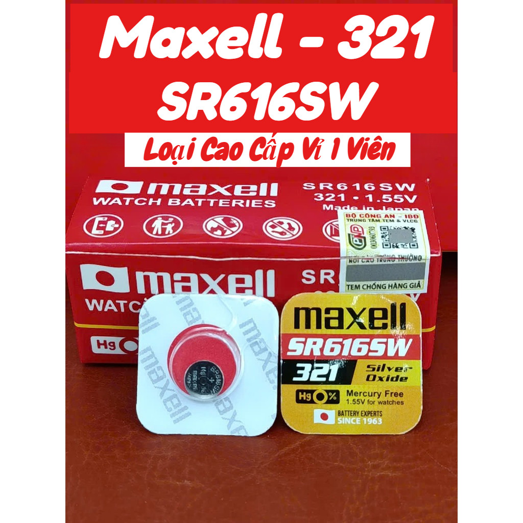 Pin Maxell 321 SR616SW. Pin Đồng Hồ 321 / SR616SW