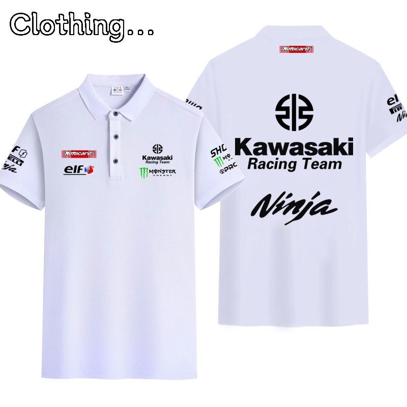Áo polo tay ngắn Kawasaki thoáng khí cho nam và nữ, phù hợp đi xe máy hoặc xe đạp mùa hè