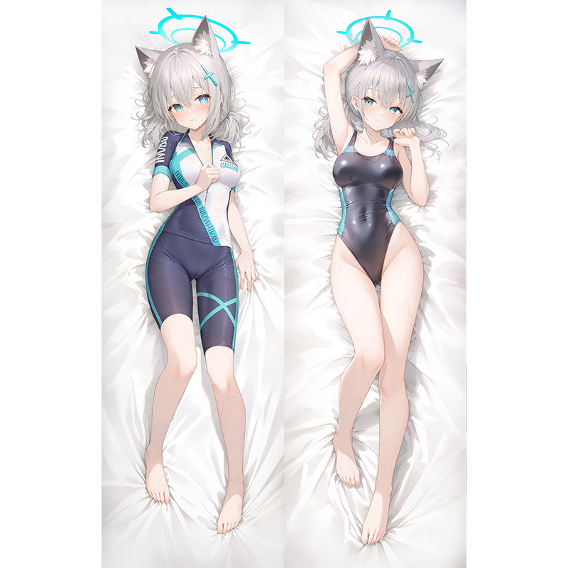 Xanh Lưu Trữ Anime Dakimakura Sunaookami Shiroko Đệm Làm Đẹp Cosplay Dakimakura Gối Ôm Cơ Thể