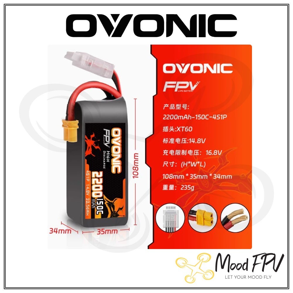 Ovonic Pro FPV 2200mAh 4S 150C XT60