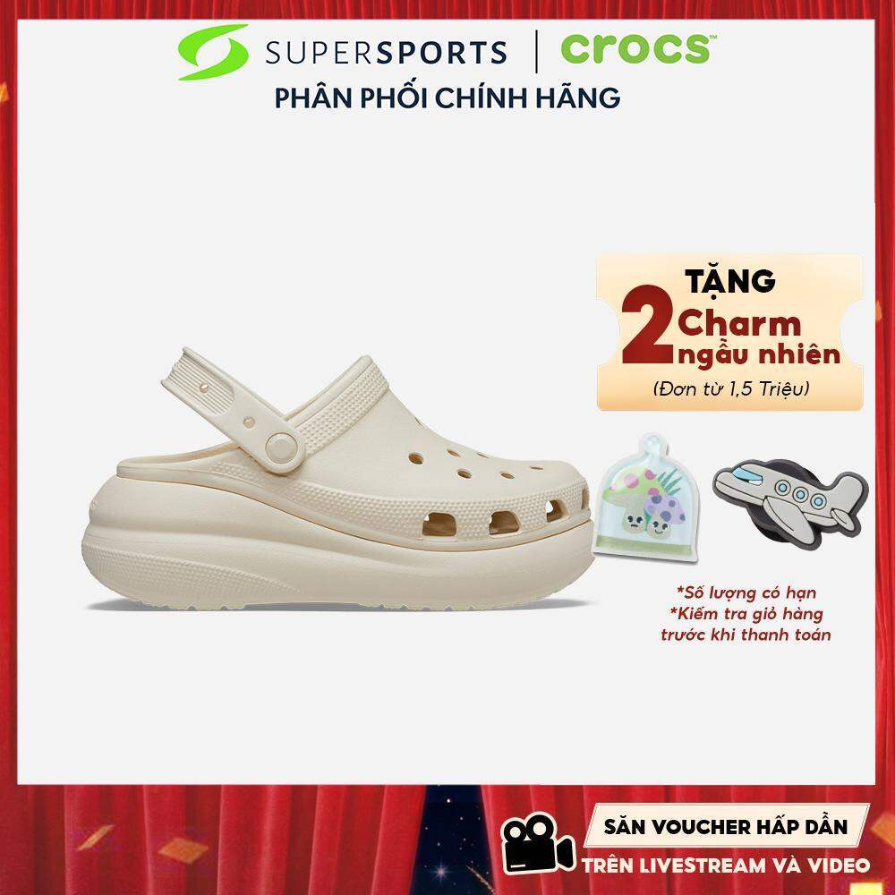 Giày Clog Unisex Crocs Classic Crush - Be - 207521-2Y2 ADS01 LS100 B000