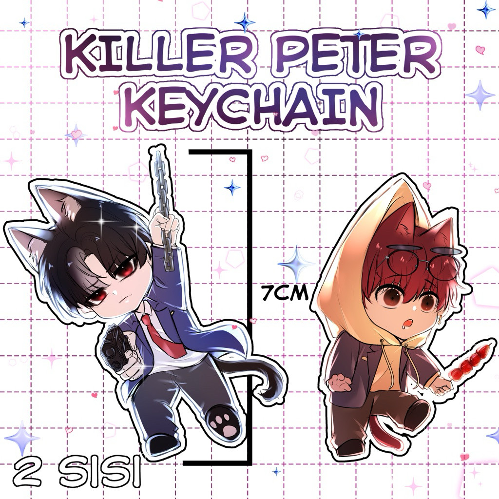 Gantungan Kunci Killer Peter Akrilik 2 Sisi – Cute Edition