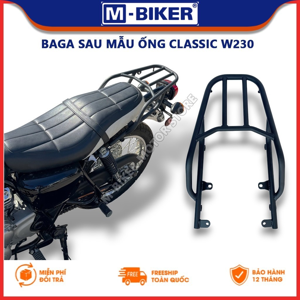 [ M-Biker ] Baga W230, Baga sau W230, Cảng sau dạng ống uốn Classic dành cho Kawasaki W230