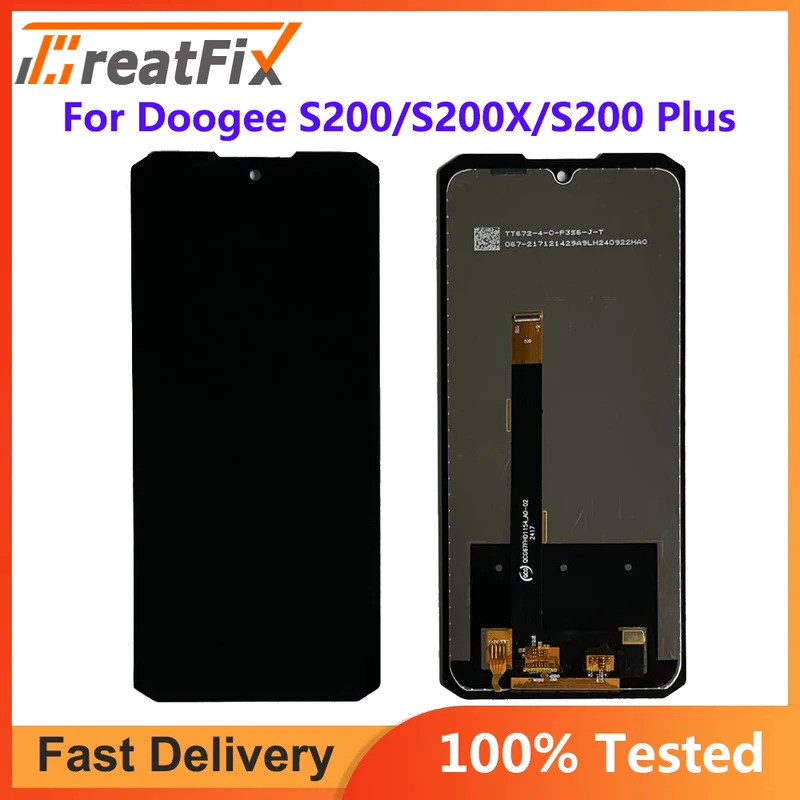 6,72 "Chính Hãng Cho DOOGEE S200 S200X S200 Plus Màn Hình LCD + Bộ Số Hóa Cảm Ứng Bộ Phận Sửa Chữa T