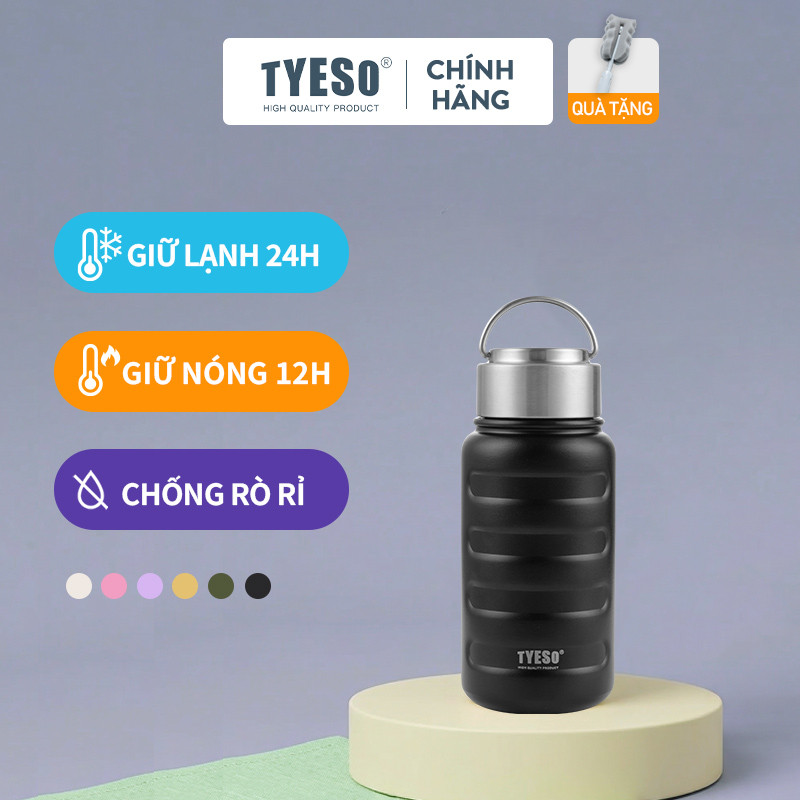 Bình giữ nhiệt TYESO Original bằng không gỉ 304 Giữ lạnh giữ nóng an toàn sức khoẻ tumbler 8832/8833