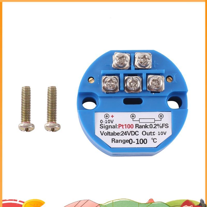 PT100 Loại sang 0-10V 0-100 độ RTD Đầu vào 0-10 một đầu ra DC24V Bộ phát nhiệt độ chịu nhiệt