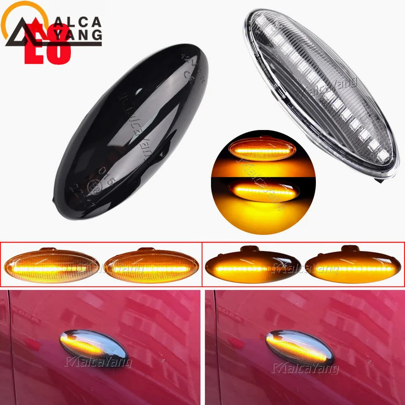 2 Miếng Led Năng Động Bên Đánh Dấu Bật Đèn Tín Hiệu Tuần Tự Blinker Cho Xe Toyota Yaris Mk2 P9 RAV4 