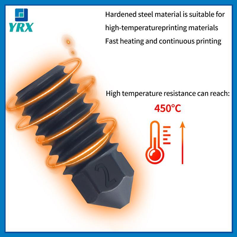 Vòi phun YRX cho vòi phun Mini Bambu Lab A1 / A1 0,2 0,4 0,6 0,8mm Vòi phun thép cứng cho máy in 3D 