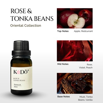 Tinh Dầu Nước Hoa Cao Cấp KODO Rose & Tonka Beans - Mùi Hương Ấm Áp & Tinh Tế