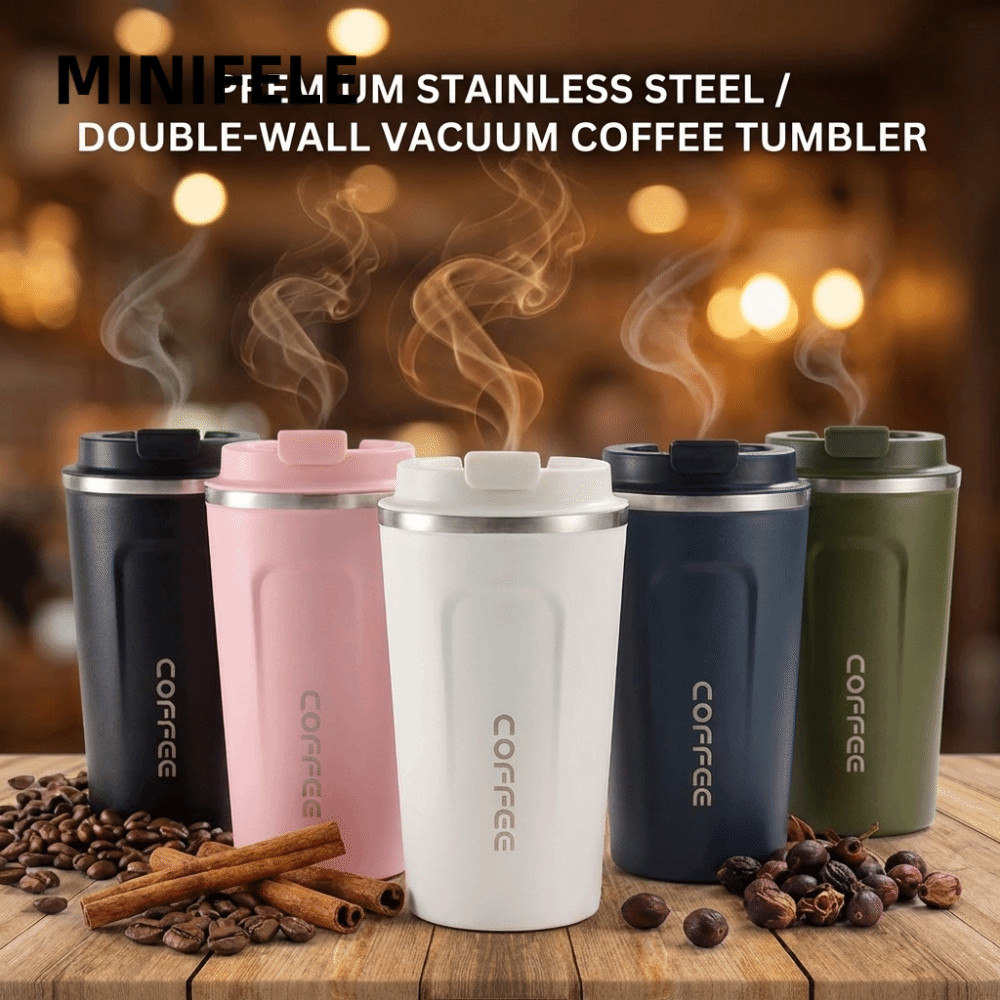 Cốc giữ nhiệt MINIFELE, Cốc giữ nhiệt ô tô bằng thép không gỉ, Cốc giữ nhiệt ô tô cách nhiệt chân kh