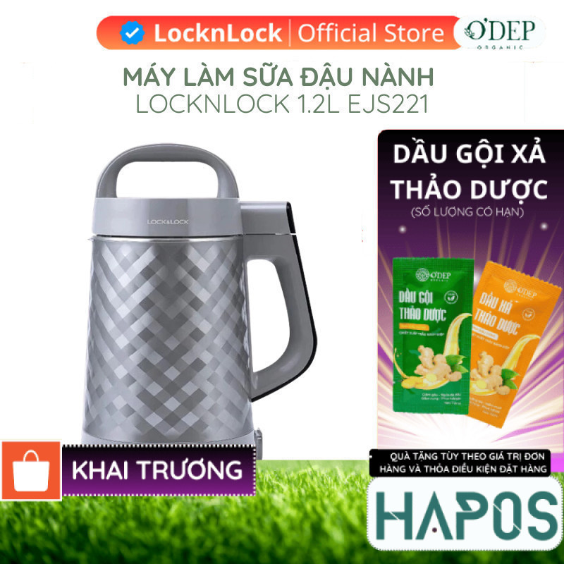 Máy làm sữa đậu nành - 1.2 lít Chính hãng LocknLock EJS221 - HAPOS HSA