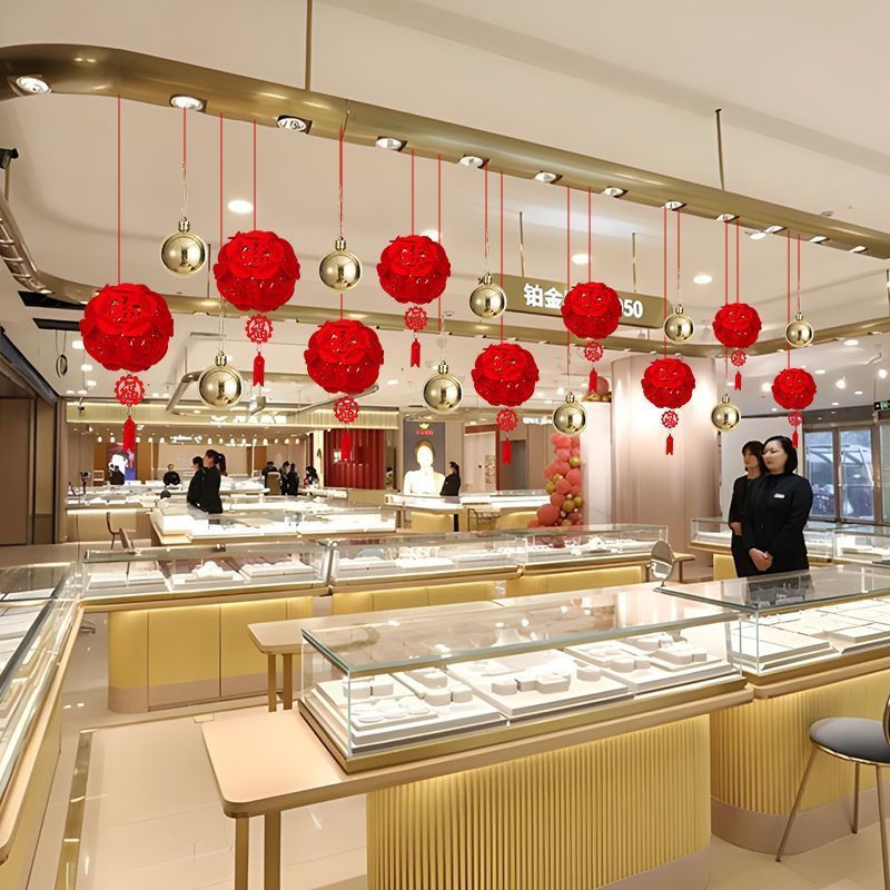 New Product#Wedding Room Decoration Red Lantern Hanging Ornament New Year Blessing Outdoor Indoor Sc