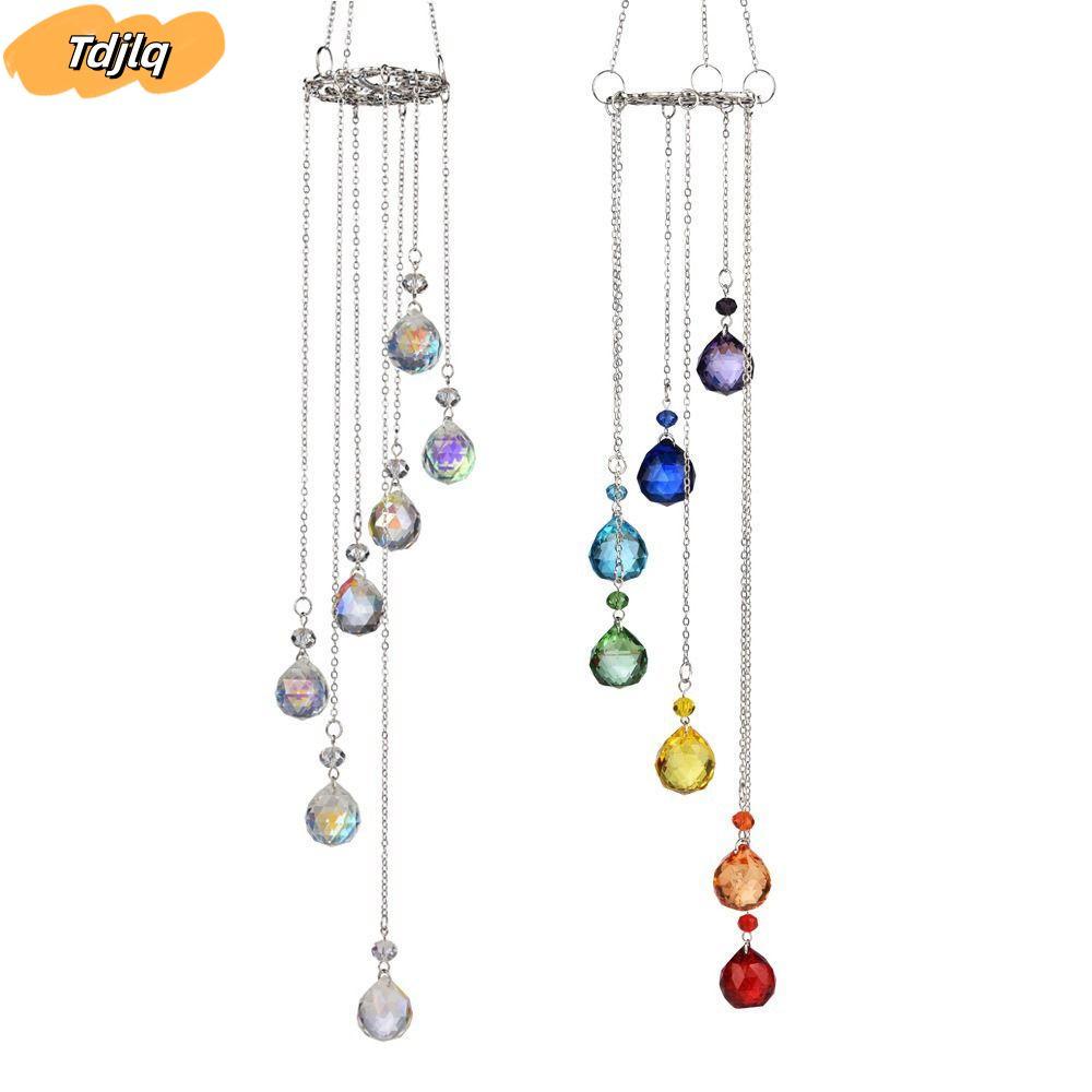 TDJLQ Sun Catcher Crystal, AB Color Rainbow Maker Treo Crystal, Mặt dây chuyền bảy màu thủy tinh màu