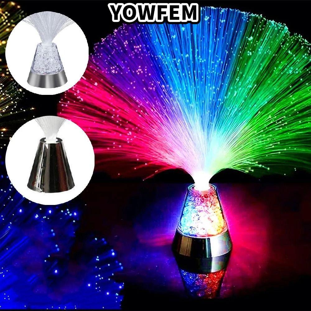 Đèn sợi quang YOWFEM, Đèn LED đổi màu nhiều màu, Đèn khí quyển bằng sợi quang sáng tạo