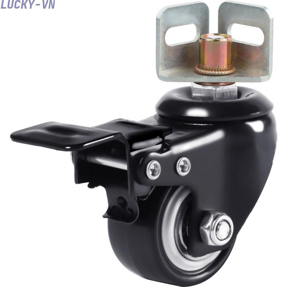 Shelf Casters Heavy Duty with Brake Swivel Wheels Iron Rubber for Smooth Rolling