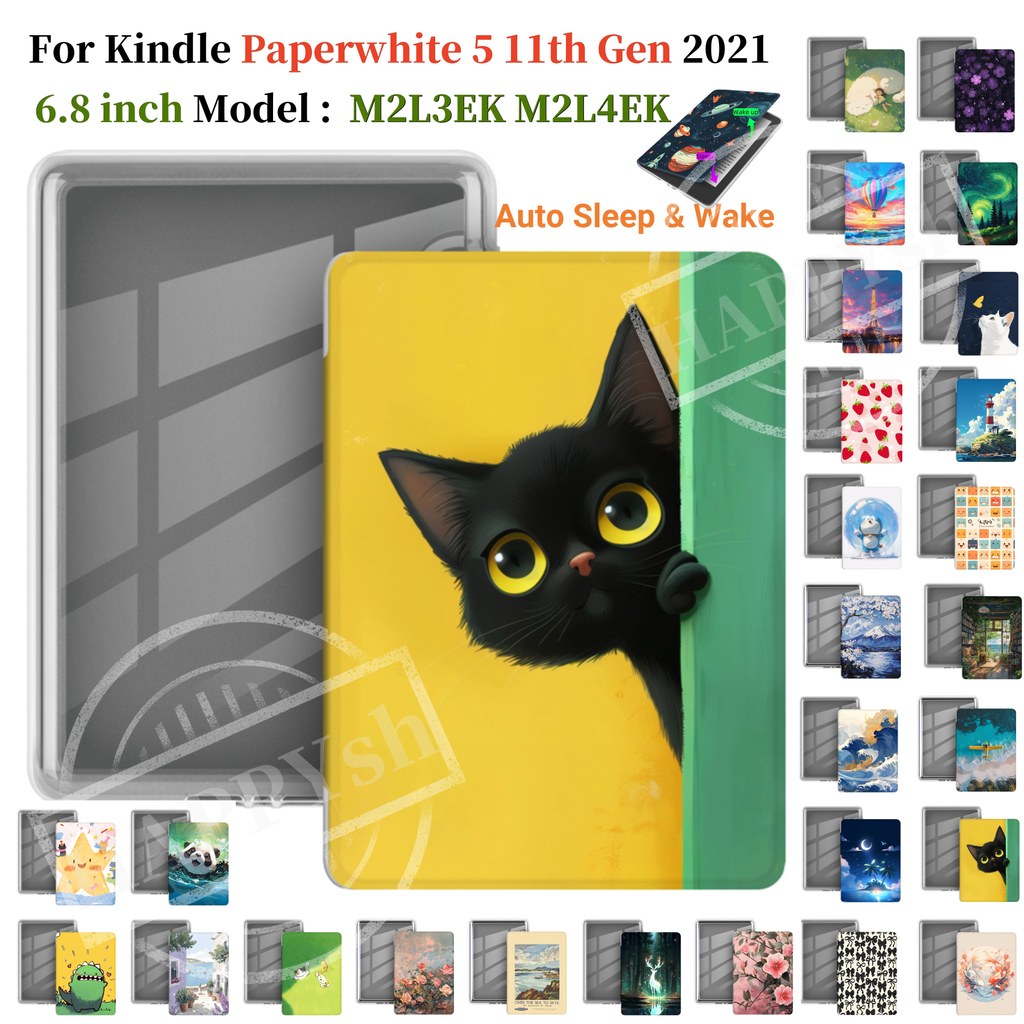 Dành Cho Kindle Paperwhite 5 11th Gen 6,8 inch 2021 M2L3EK M2L4EK Ốp Lưng Chống Rơi Sơn Acrylic Tron