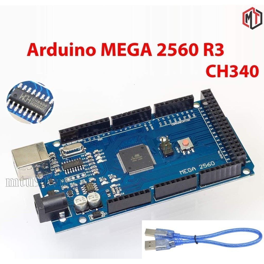 128 Mạch Arduino MEGA 2560 R3 CH340 / CH340G SMD - Có cáp kết nối