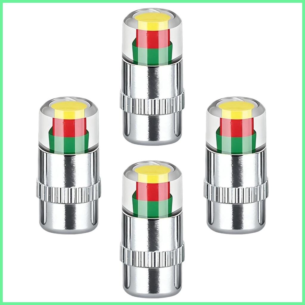Mũ Giám Sát Áp Suất Lốp 4 Miếng 3 Màu 2.4bar 36psi Cảm Biến Chỉ Báo Van Thân Mũ Cho Ô Tô Ô Tô lofuph
