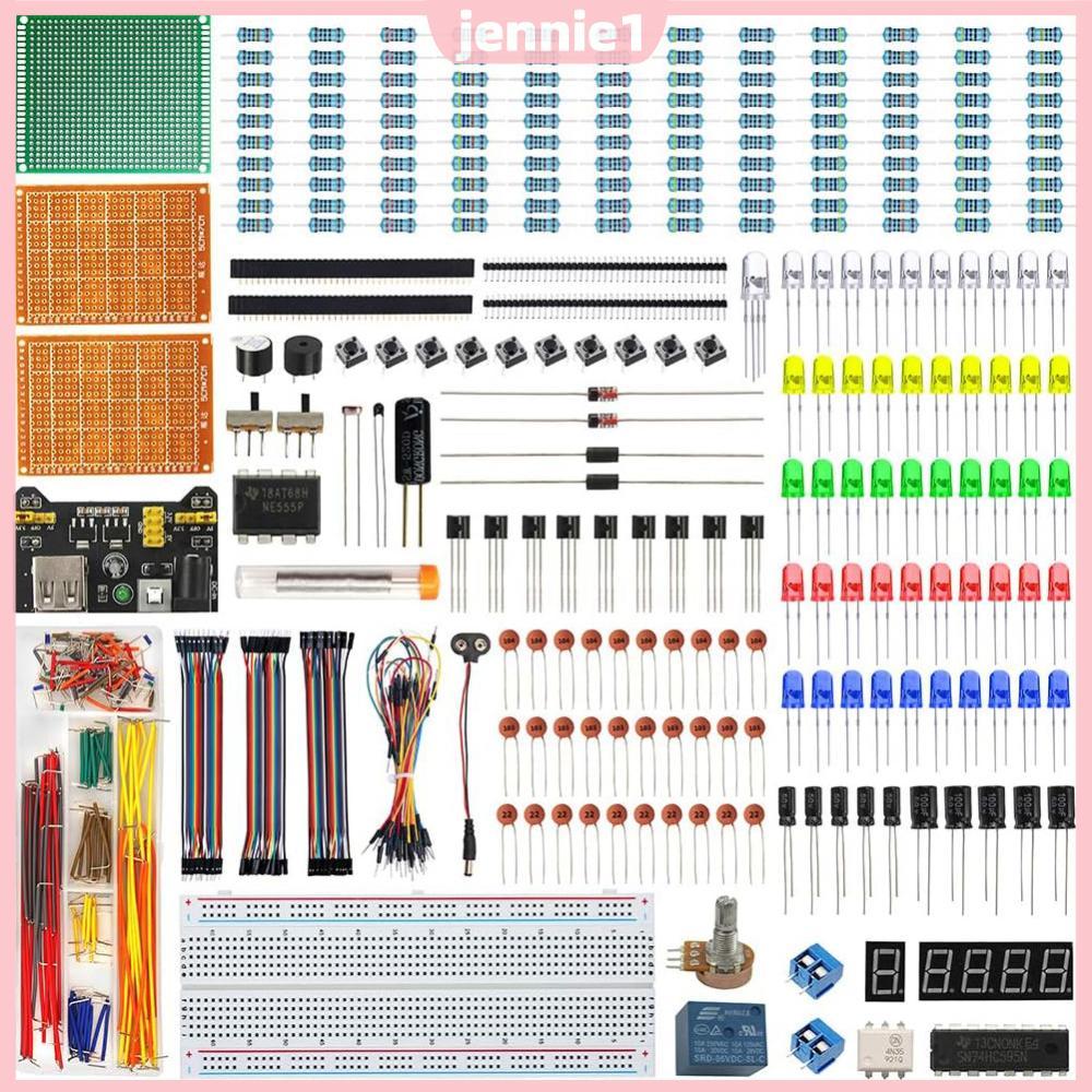 [Mới] Linh kiện điện tử Bộ vui nhộn Breadboard Jumper Wires Mô-đun cấp nguồn LED & Resisitor cho Ard