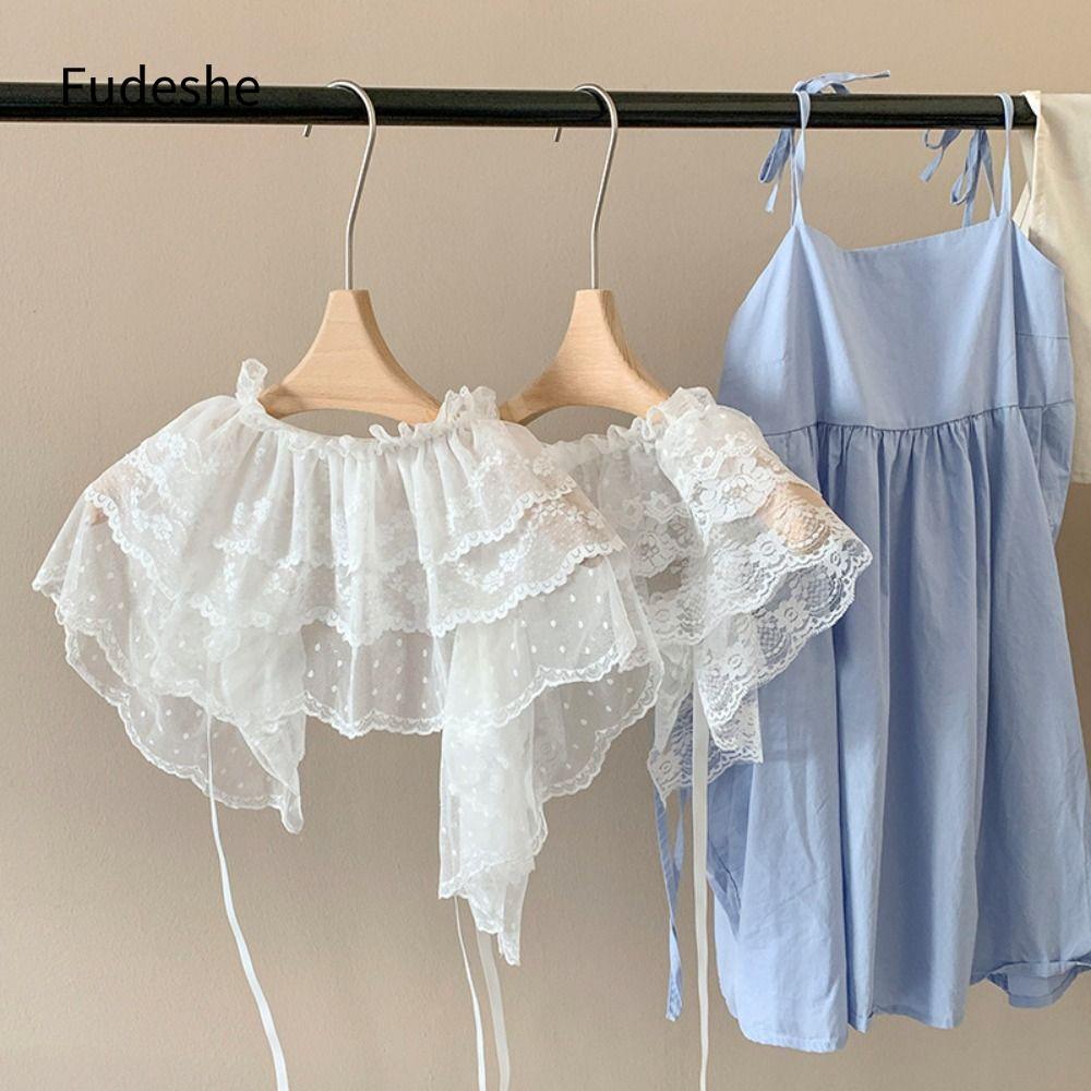 Váy Layer Ren FUIDESHE, Váy Ngắn Y2K Dạo Phố, Váy Hoa Thời Trang