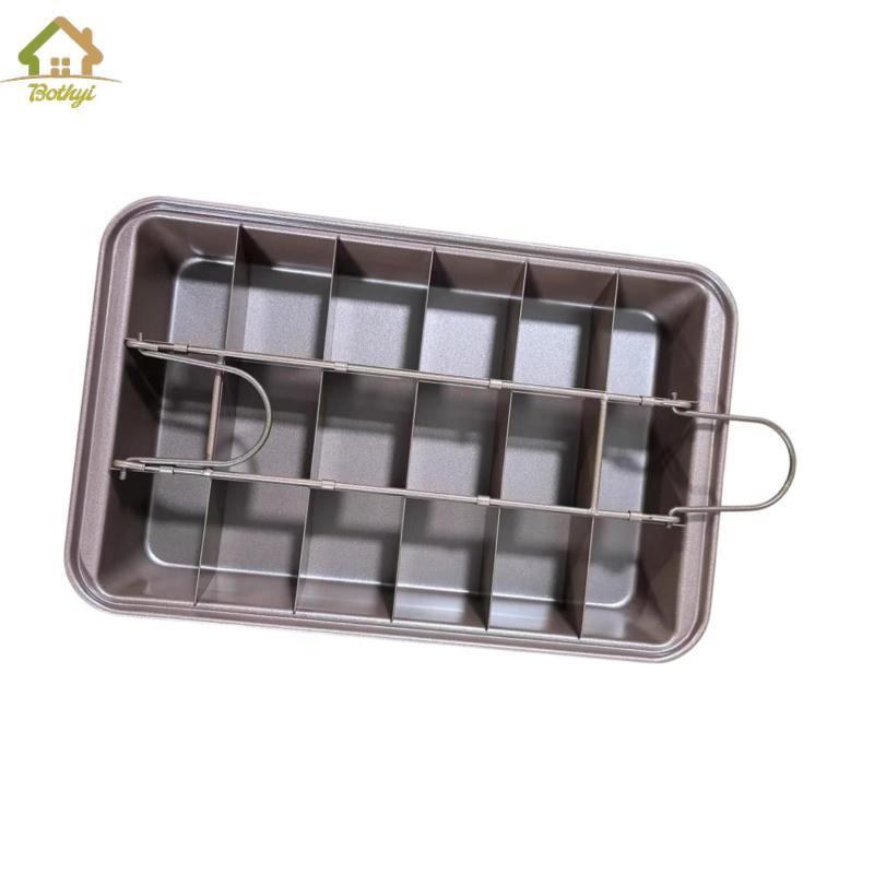 Bothyi Brownie Pan Brownie Cake Pan Baking Bread Pan 18 Pre Slice Hình Chữ Nhật Chống Dính Brownie K
