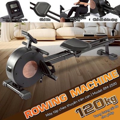 [MALL] BG -  MAGNETIC ROWING MACHINE Máy tập chèo thuyền thể dục tại nhà- Kèm video hình ảnh thực tế