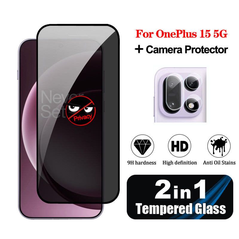 2 trong 1 Cho OnePlus 15 Kính Cường Lực Riêng Tư Cho OnePlus 15 13 13S 13R 13T 12 12R Ace 6 5 Ultra 